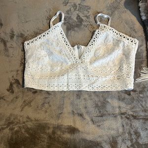 White crop top